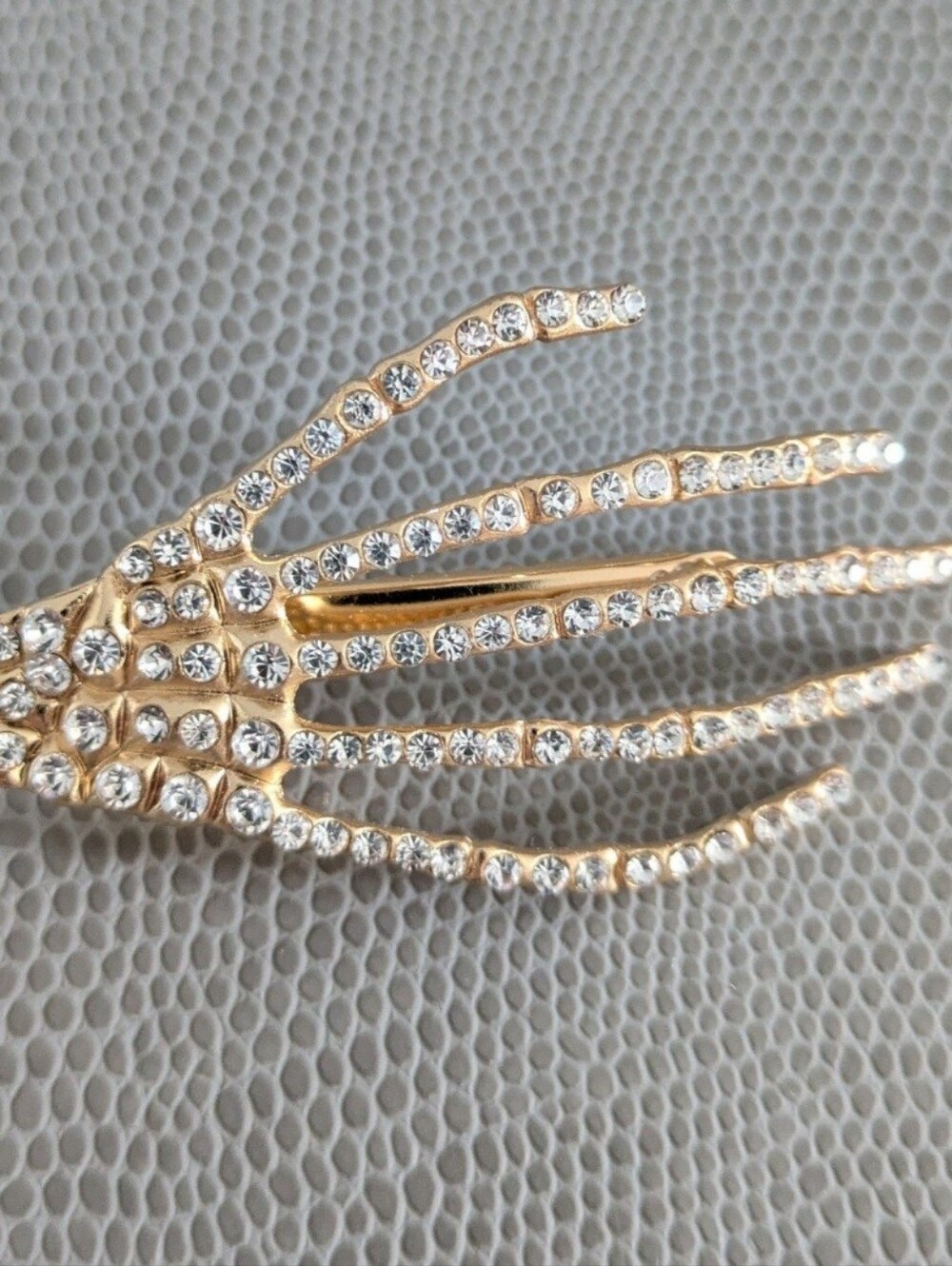 New Rhinestone Skeleton Hand Hair Clip